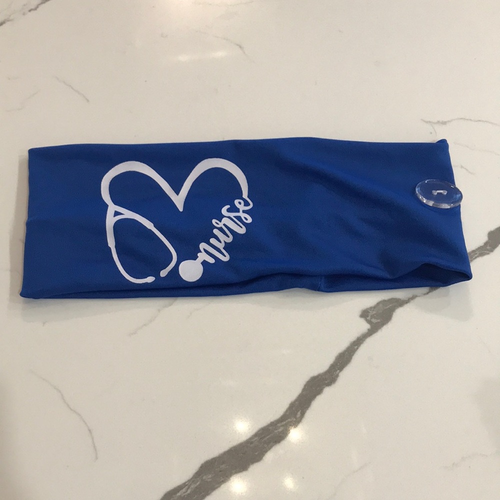 Nurse Headband with mask buttons